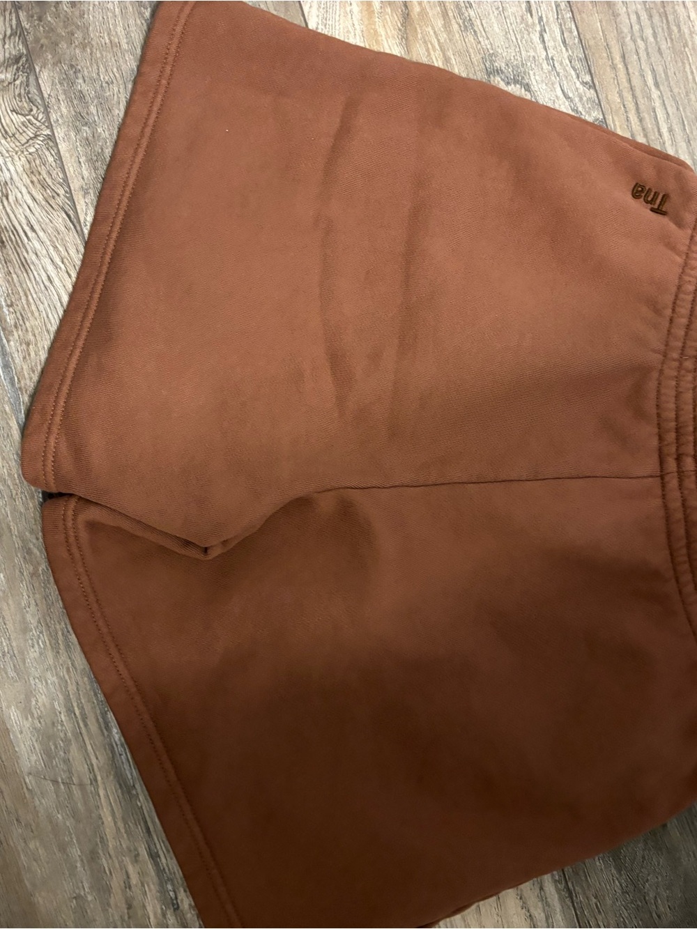 Aritzia Tna Cozy Fleece Perfect Sweatshorts Brown Small 🤎 - Picture 2 of 7